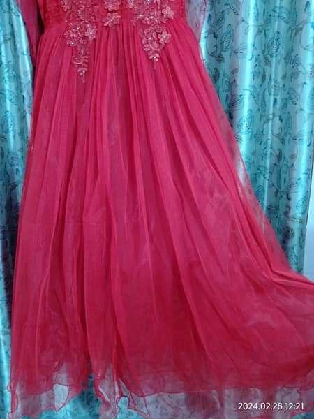 Red maxi with heavy flare 2