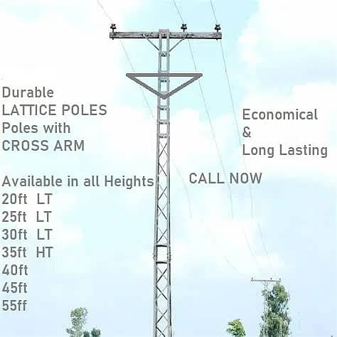 Poles/LT or HT ELECTRIC Poles available for All Pakistan by H. I. S. CO 1