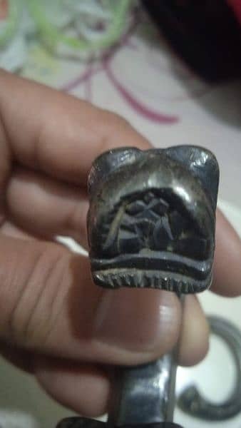Pair of Antique rings of giant buddha statue  of pure silver (Chandi) 4