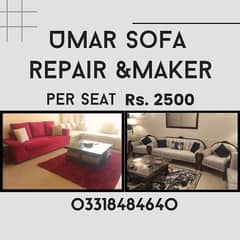 Sofa repairing + sofa fabric change + polish + carpenter