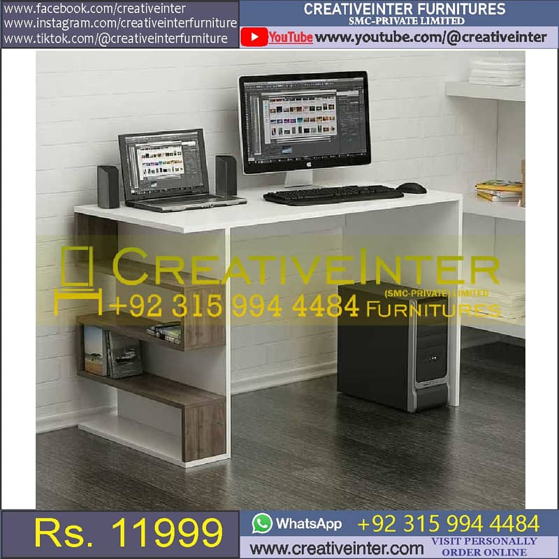 Office table staff laptop computer chair sofa working desk workstation 2