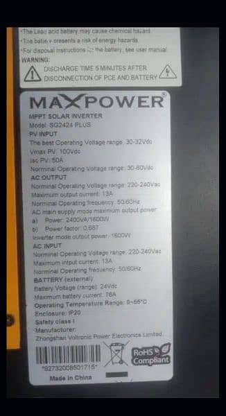 MAX POWER 1.6 KVA SOLAR INVERTER 1