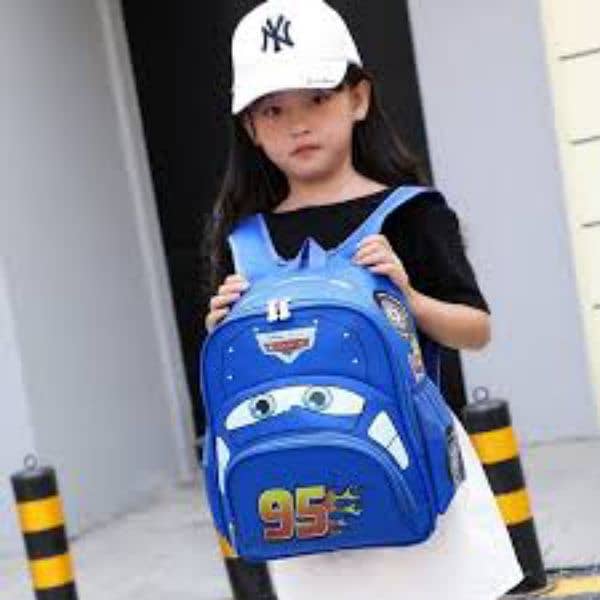 Plush car children's bag kindergarten baby boy safety backpack primary 12