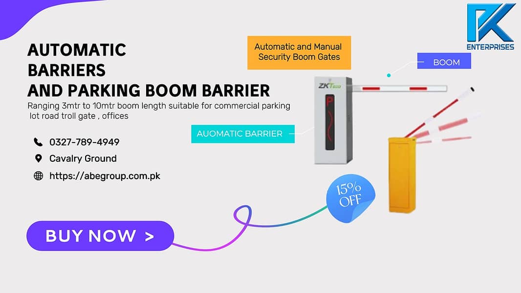 Smart Parking Boom Barrier Security Gate for Secure Entry / Exit 2