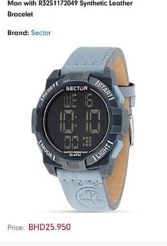 original sector digital watch R3251172