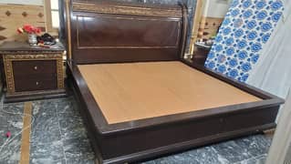 Urgent Sale king Bed set with king size cupboard