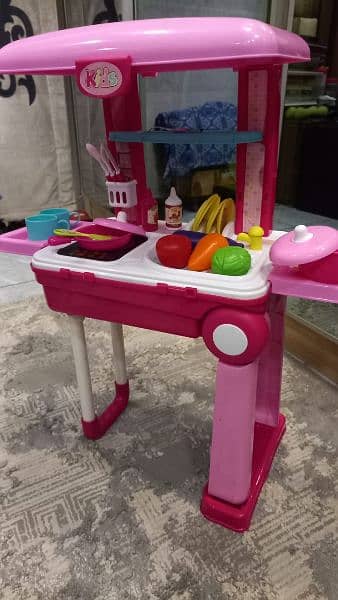 Little chef trolley kitchen play toy set 0