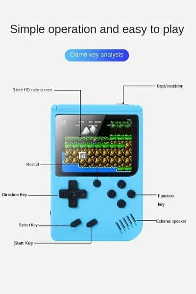 500 IN 1 Retro Video Game Console Handheld Game Player Portable 5
