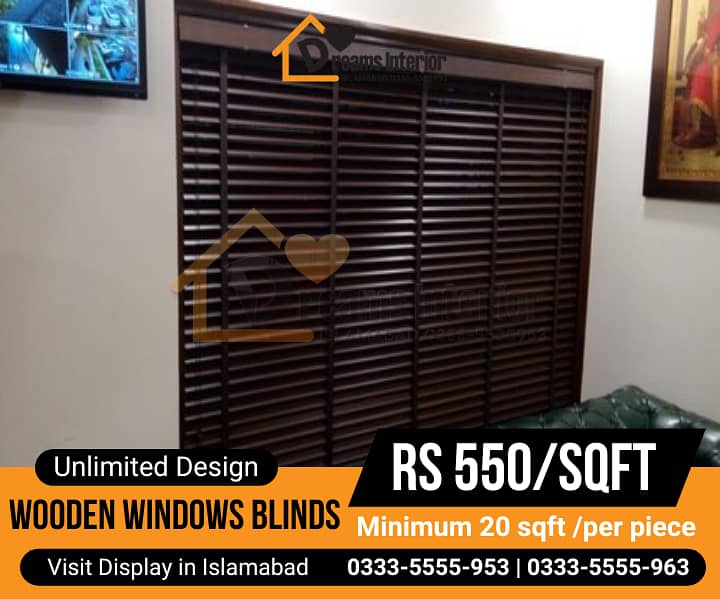 Window blinds in Islamabad price Wooden window blinds in Islamabad 14