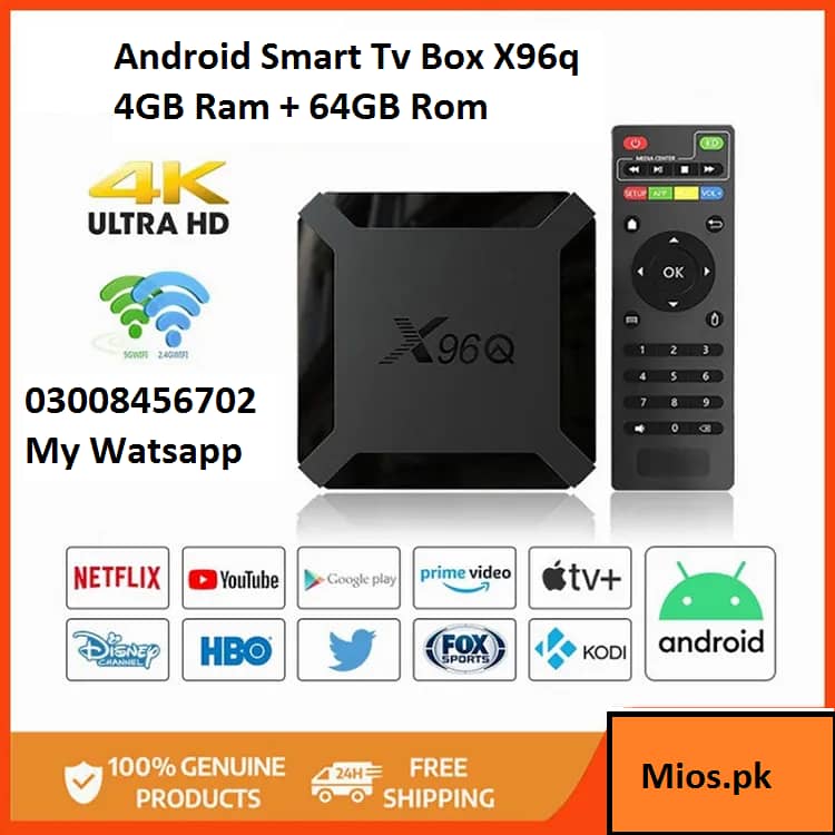 5000+ Free Channels Android Smart tv Box X96Q 4GB+64GB Air mouse IPTV 2