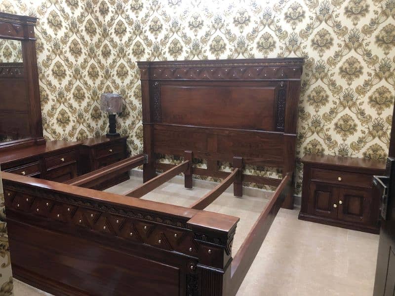Pure Tali wood Bed set  *Gujrati Design* 3