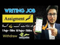 Real assignment work for matric pass students