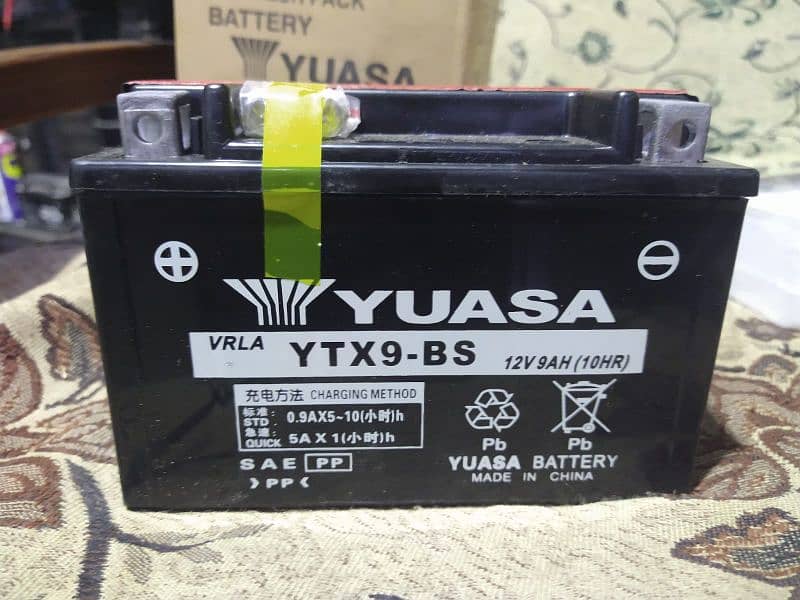 sports bike battery heavy bike battery yuasa ytx9-bs for all type bike 1