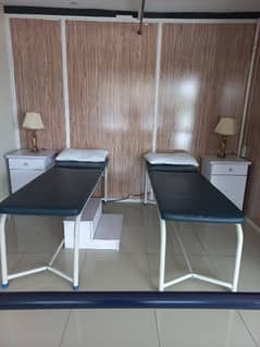 2 nos examination  couch with side table