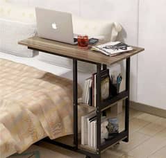 Wooden laptop side table for sofa and bed