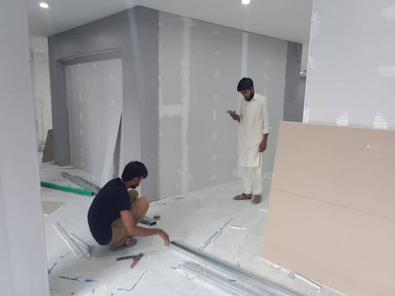 gypsum board partition/office partition/ceiling work /drywall 4