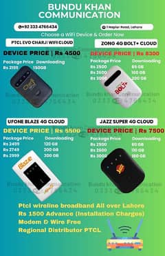 All Internet Wireless WiFi Devices 4G 4G+ 5G Free home Delivery