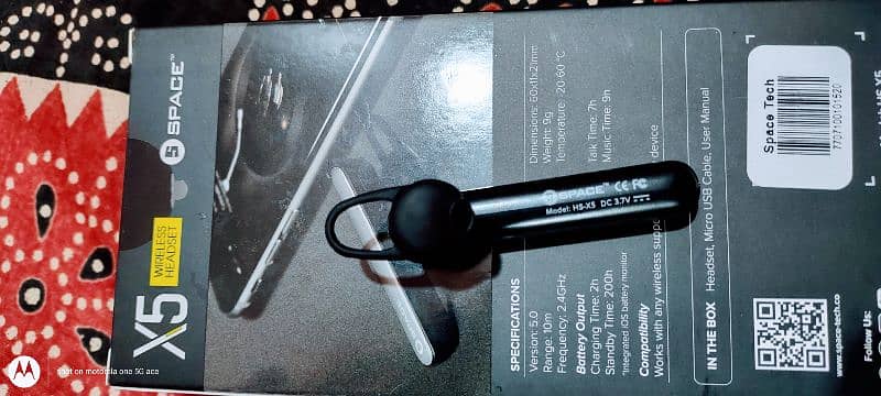 Space X5 WIRELESS BLUETOOTH HEADSET 3