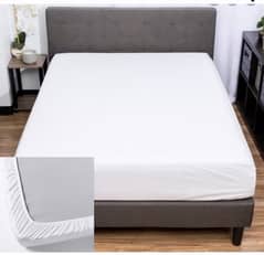 waterproof Bed Sheet | Plain White Mattress Protector | 120 GSM Fabric