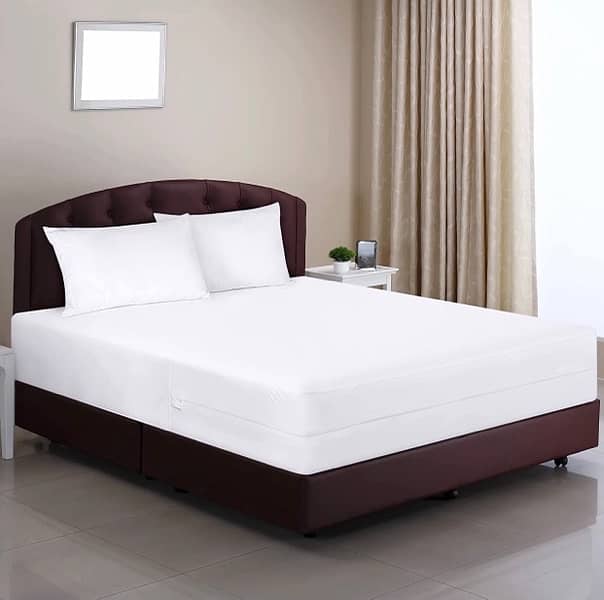 waterproof Bed Sheet | Plain White Mattress Protector | 120 GSM Fabric 1