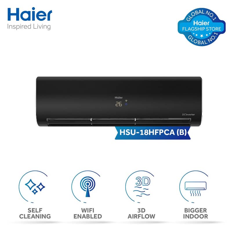 HAIER 1.5 Ton Pearl Series DC Inverter Heat & Cool Air Conditioner 3