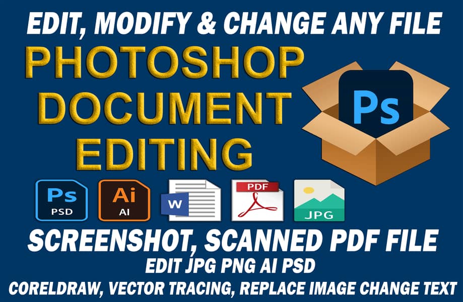 Graphic Design Edit PDF JPG Scanned Screenshot Photoshop Document edit 2