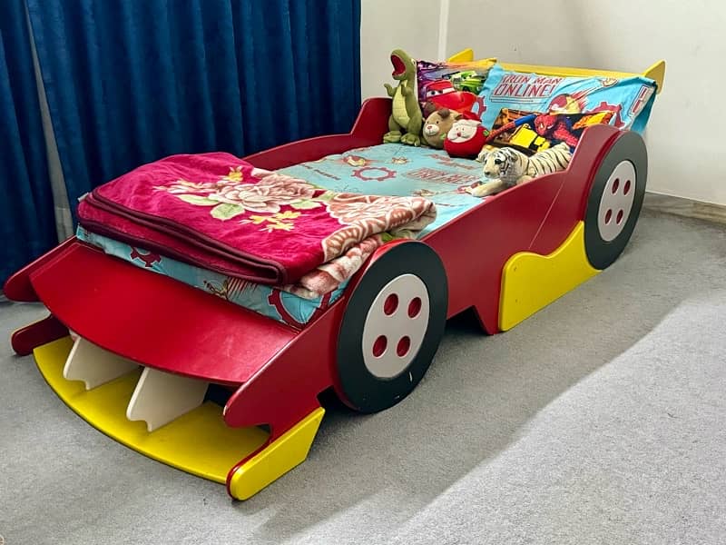 kids Bed in Deco Paint with Mattress 1