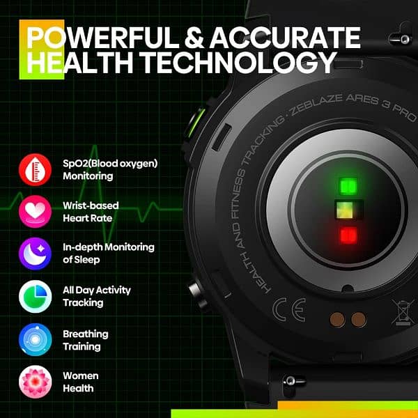 Zeblaze Ares 3 Pro Health Monitor Smartwatch 400mAh Sports Watch 3