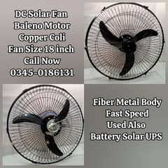 12 Volt AC DC Solar Fan 15 18.20 inch Charging Fan Bhi Available hai