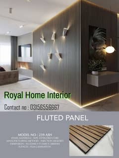 WPC PVC Flutted Wall Panel/Bedroom, Media & Decor Wall's in install.
