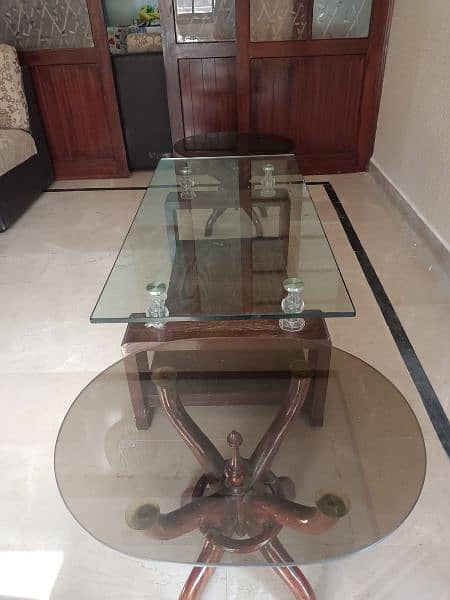 ~Centre table with two side tables. 3