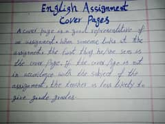 assignment handwriting