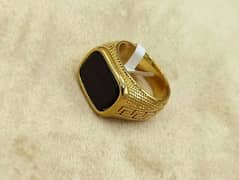 Graphic Gents Ring Real Stone