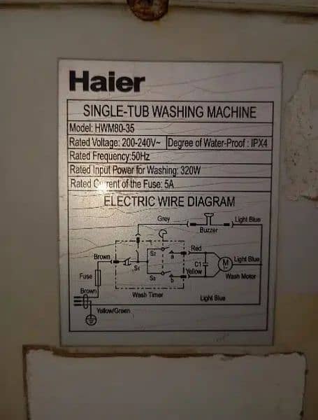 HAIER WASHING MACHINE 0