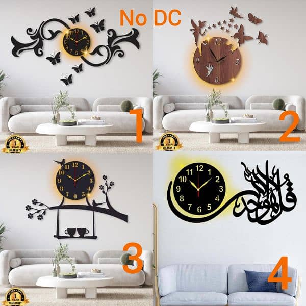 Beautiful Trendy Wall Clocks+ Home decorations 0