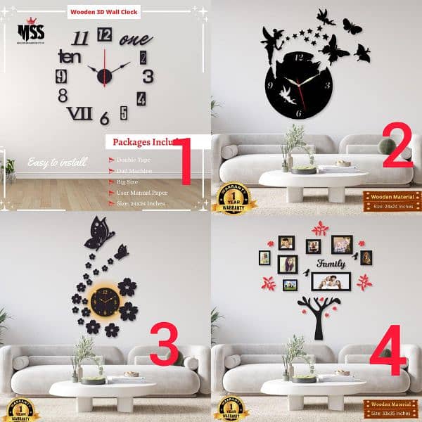 Beautiful Trendy Wall Clocks+ Home decorations 3