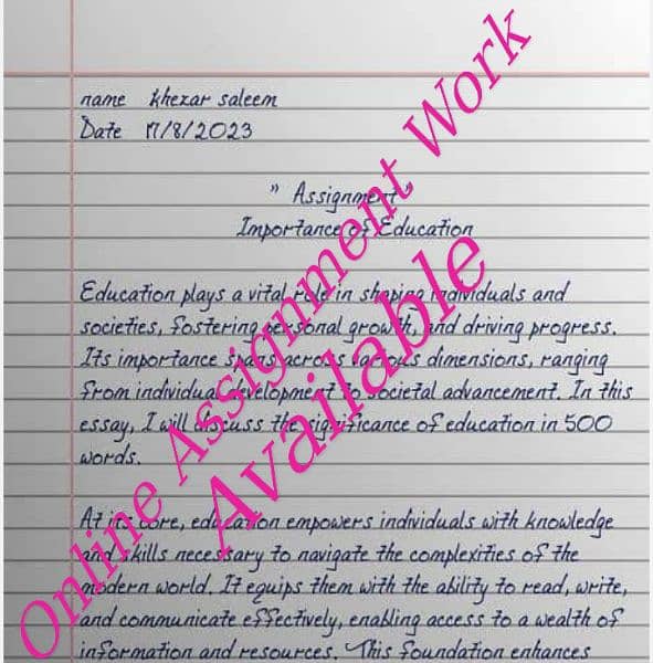 hand written and Ms word typing assignment work 2