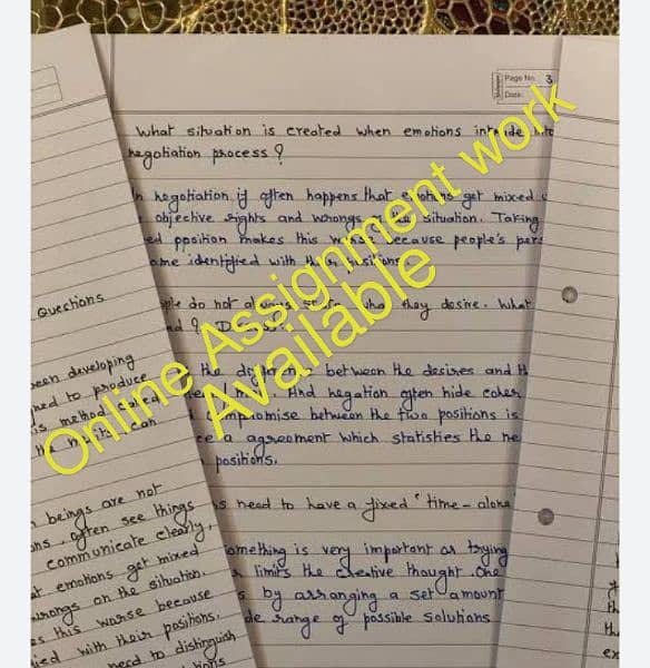 hand written and Ms word typing assignment work 3