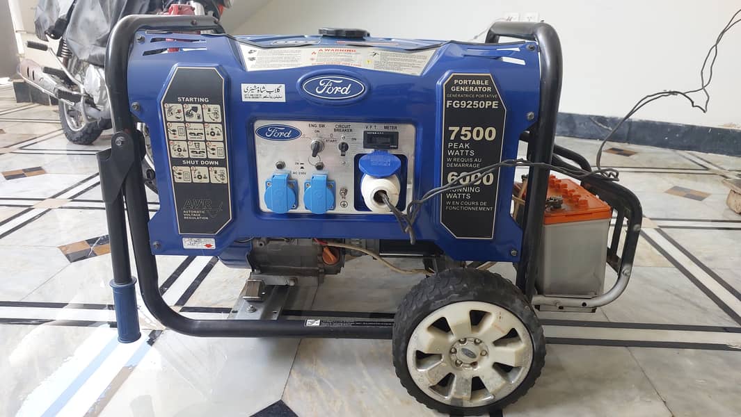 Ford – 7.5 KW – Self Start – Petrol & Gas Generator FG9250PE USA Brand 0