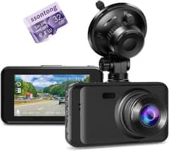 Dash Cam with Card, 1080P FHD Dashcam Front Dash Cams DVR Dashbo