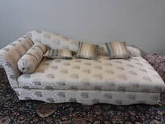 New 3 seater dewan sofa single bed size with cushions and gaon