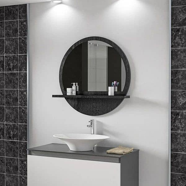 Round Wall Decor Mirror with Shelf for your Livingroom/bath 2