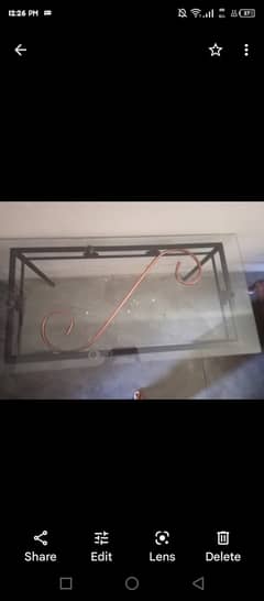 Iron table without glass