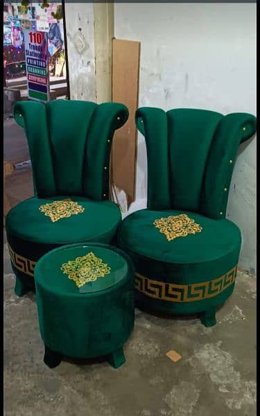 2 Bedroom Chairs 1 table Beautiful Design and different colours 7