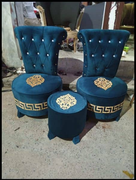 2 Bedroom Chairs 1 table Beautiful Design and different colours 8