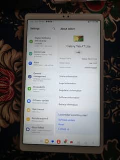 Samsung Tab A7 lite 4/64 full new with original fast charger and cover