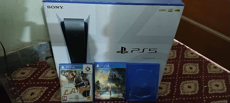 ps5 for sale with 3 disks 1
