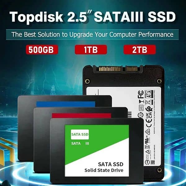2TB SSD SATA III 2.5" SSD HARD DISK DRIVE HIGH SPEED TRANSFER RATE 1