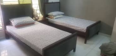 two single beds without delivery  n without mattress
