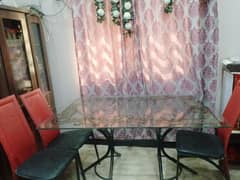 Selling 6 seater rod iron dinning table